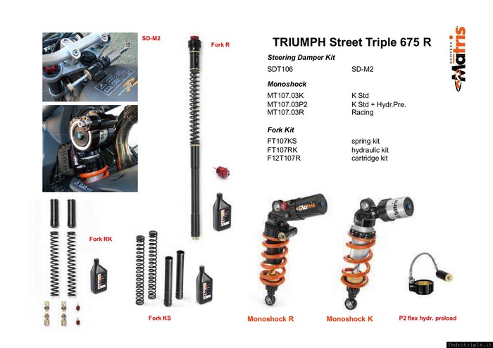 Matris Kit Sospensioni per Triumph Street Triple R