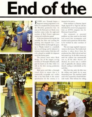 1998 qualité de l'usine Triumph