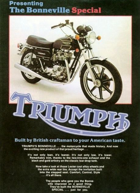 1980 Publicité Bonneville T140D USA