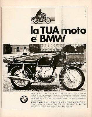 Pubblicit anni 70 BMW