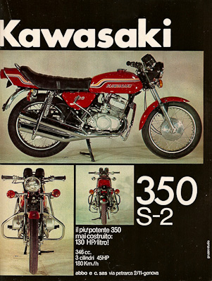 Pubblicit anni 70 Kawasaki