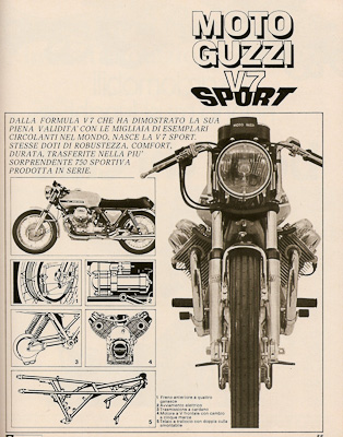 Pubblicit anni 70 Moto Guzzi