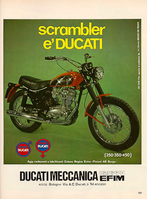 Pubblicit anni 70 Ducati