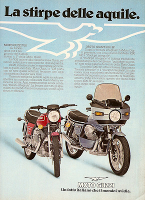 Pubblicit anni 70 Moto Guzzi