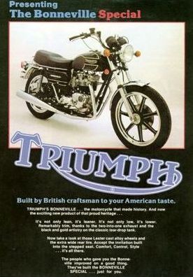 Pubblicit Advertising Triumph Motorcycles