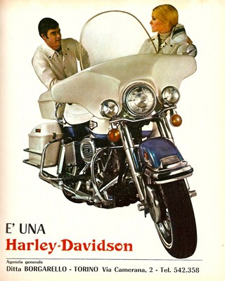 Pubblicit anni 70 Harley-Davidson