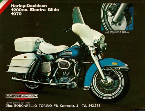 Pubblicit anni 70 Harley-Davidson