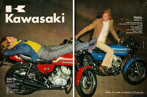 Pubblicit anni 70 Kawasaki