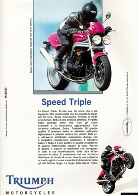 2000 pubblicit Triumph Speed Triple