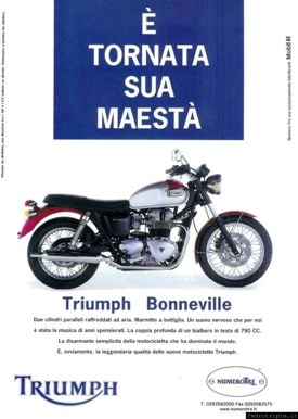 2000 pubblicit Triumph Bonneville
