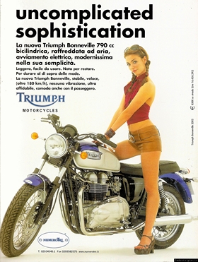 2002 pubblicit Triumph Bonneville
