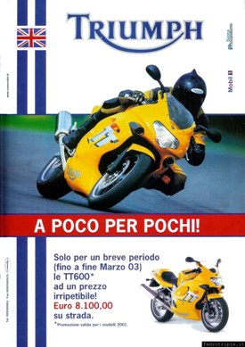 2002 pubblicit Triumph TT600