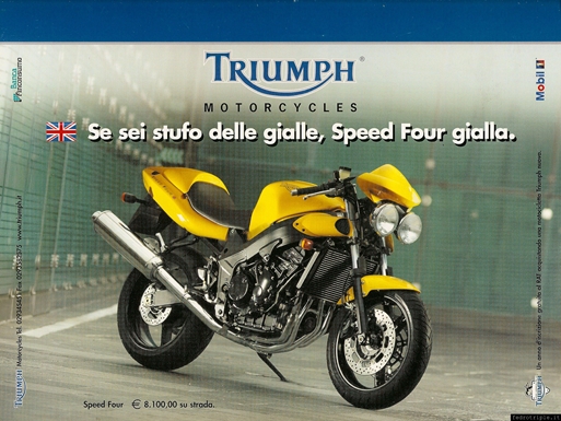 2003 pubblicit Triumph Speed Four