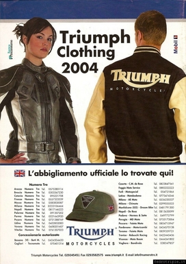 2004 pubblicit Triumph Abbigliamento