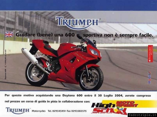 2004 pubblicit Triumph Daytona 600