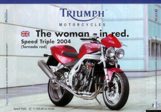 2004 pubblicit Triumph Speed Triple