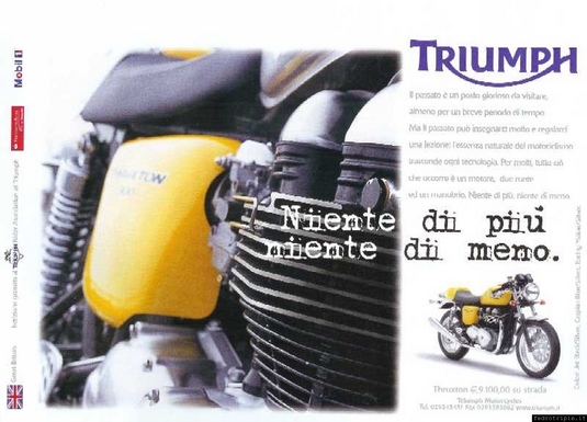 2004 pubblicit Triumph Thruxton