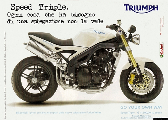 2005 pubblicit Triumph Speed Triple