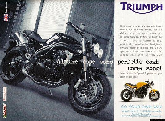 2005 pubblicit Triumph Speed Triple