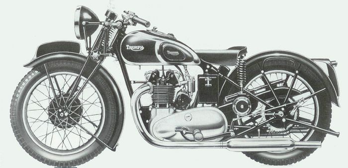 1939 - Double prototype 350cc (Speed Twin châssis)