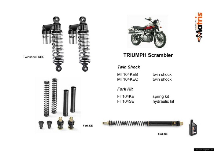 Matris Kit Sospensioni per Triumph Scrambler