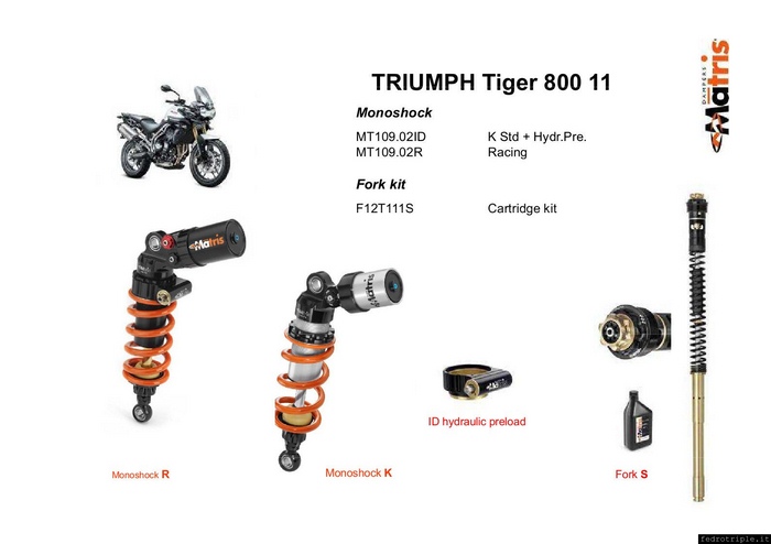 Matris Kit Sospensioni per Triumph Tiger 800