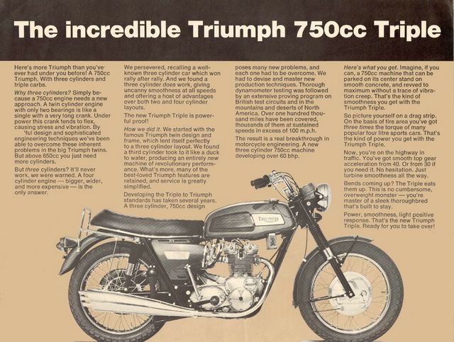 1968 Triumph Trident Depliant