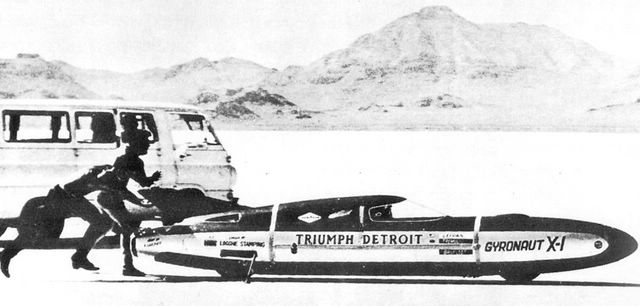 1966 - Triumph record Gyronaut x-1 Leppan 395km/h