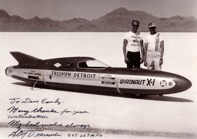 1966 - Triumph record Gyronaut x-1 Leppan 395km/h