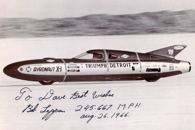 1966 - Triumph record Gyronaut x-1 Leppan 395km/h