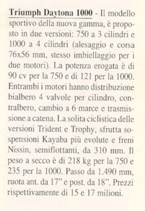 1991 Triumph Eicma Show 1991