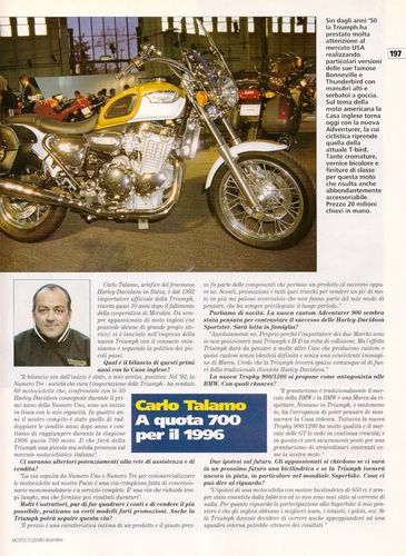 1994 Salone Motociclistico EICMA Milano Triumph