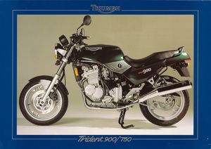1991 Triumph Catalogo Trident 750 e 900
