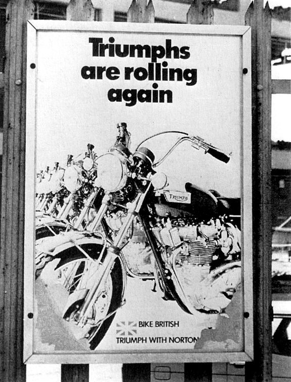 1975 Triumph NVT pubblicità