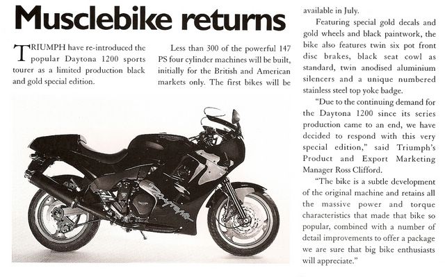 Triumph Daytona 1200 Limited Edition 1998