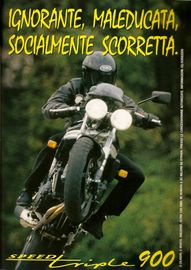 1998 pubblicità Triumph Speed Triple Carlo Talamo Numero Uno