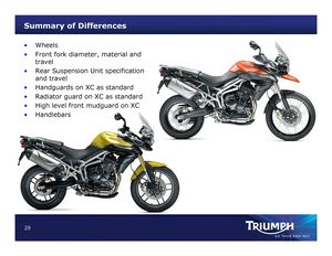 2010 September Triumph Tiger 800 Presentation