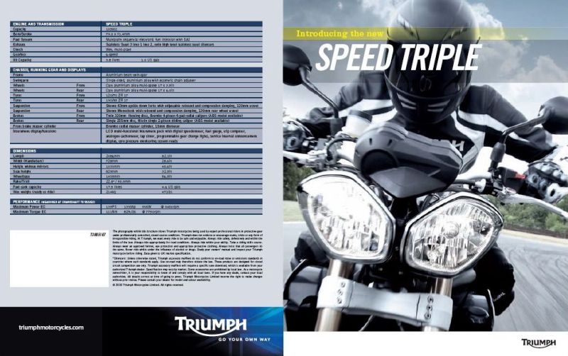 2011 Triumph Speed Triple MY2011