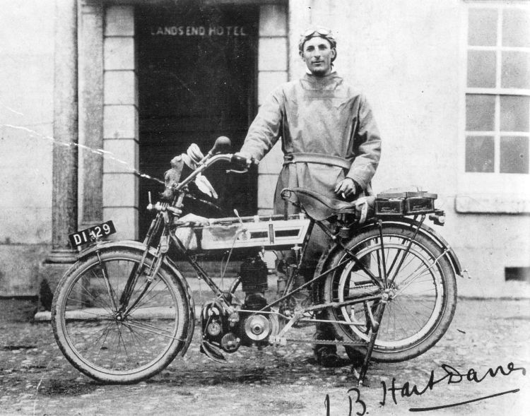 1909 Triumph Record Ivan B.Hart-Davies a Lands End