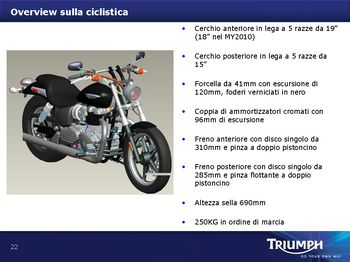 2011 Triumph Cruiser Lancio Stampa Italia America Speedmaster Thunderbird Storm