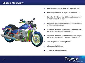 2011 Triumph Cruiser Lancio Stampa Italia America Speedmaster Thunderbird Storm