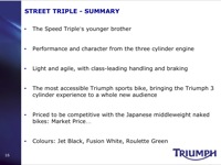 2007 Triumph Speed Triple Presentation