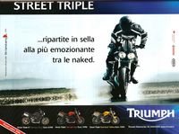 2010 Triumph Pubblicità Street Triple