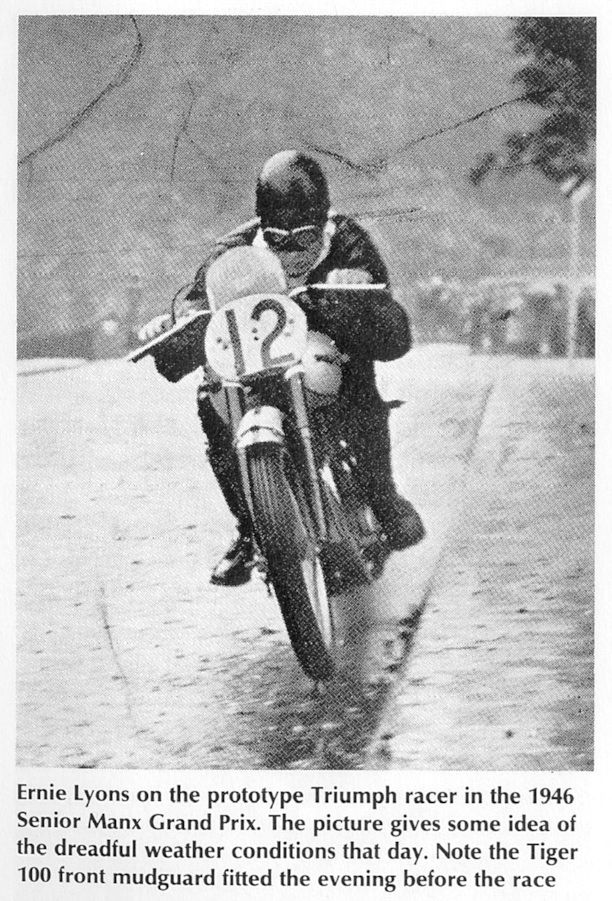 1946 Triumph Grand Prix Ernie Lyons Senior Manx TT