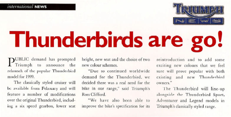 1998 Triumph Thunderbird 900