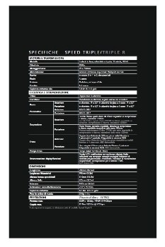 2012 Triumph Speed Triple MY2012 Specifiche Tecniche