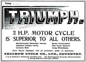 Pubblicità Advertising Triumph Motorcycles