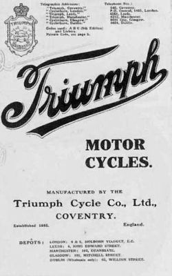Pubblicit Advertising Triumph Motorcycles