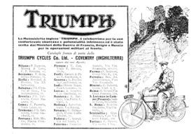Pubblicit Advertising Triumph Motorcycles