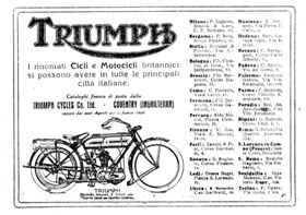 Pubblicit Advertising Triumph Motorcycles